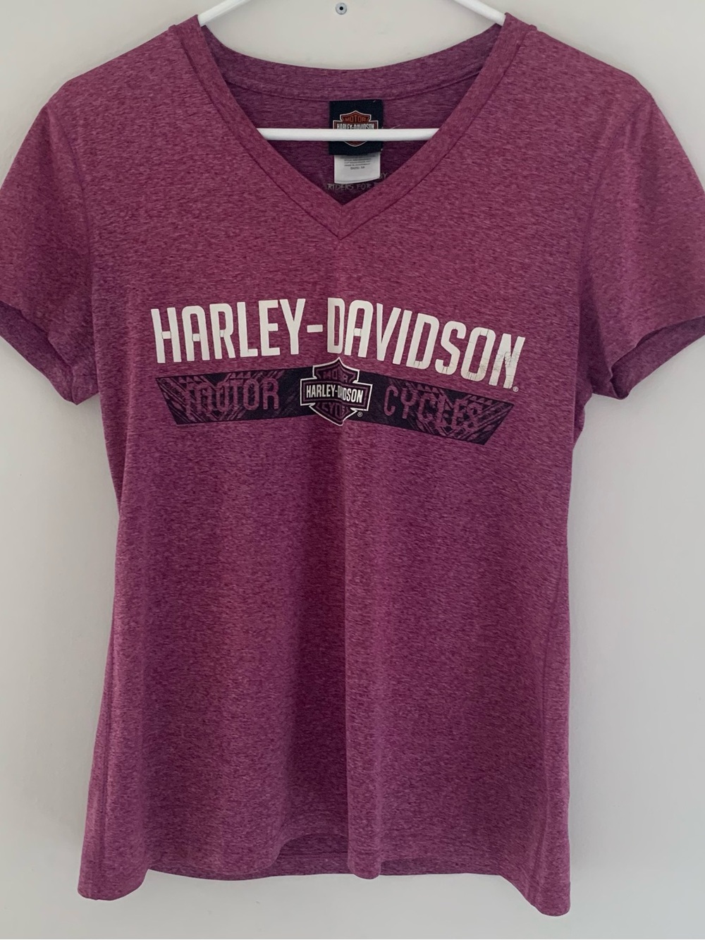 Harley-Davidson Missoula, Montana Women’s V-Neck Short Sleeve Shirt Size: M
